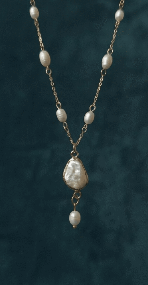 perles d'eau douce Collier Aura Nacrée