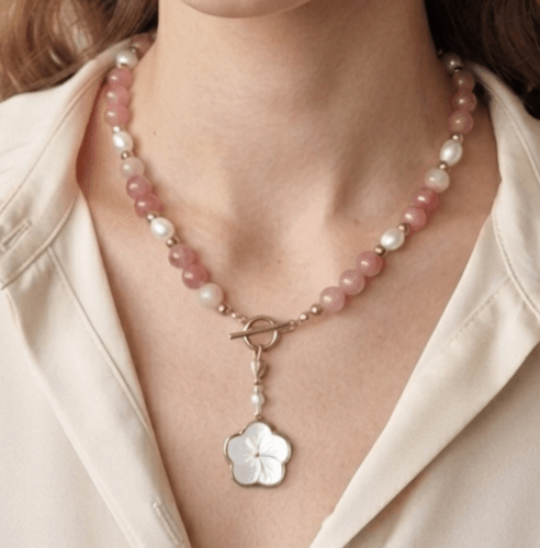 Collier 2-en-1 Modulable - Rose Poudré