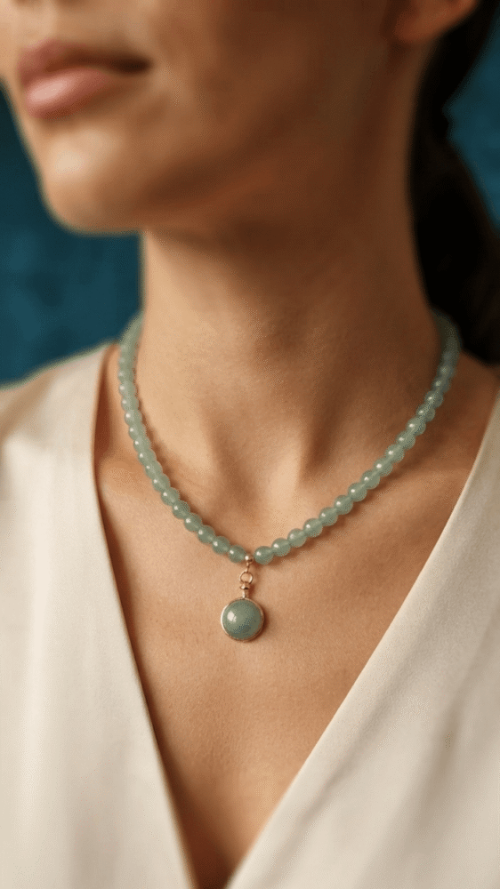 Aventurine Collier Pendentif - Oasis Verte