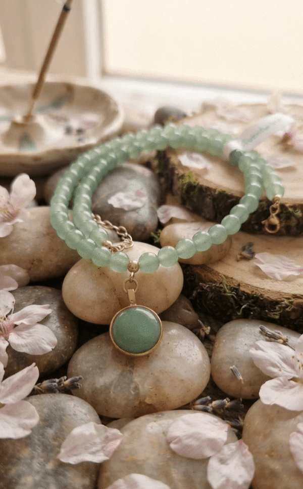 Aventurine Collier Pendentif - Oasis Verte