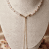 quartz rose Collier Cravate Coulissant - Tendre Rosée