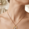 Lapis Lazuli Collier Pendentif Séléné - Nuit Étoilée