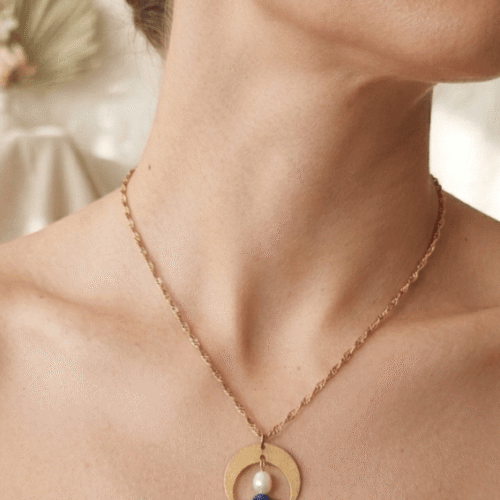 Collier Pendentif Séléné - Nuit Étoilée