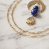 Lapis Lazuli Collier Pendentif Séléné - Nuit Étoilée