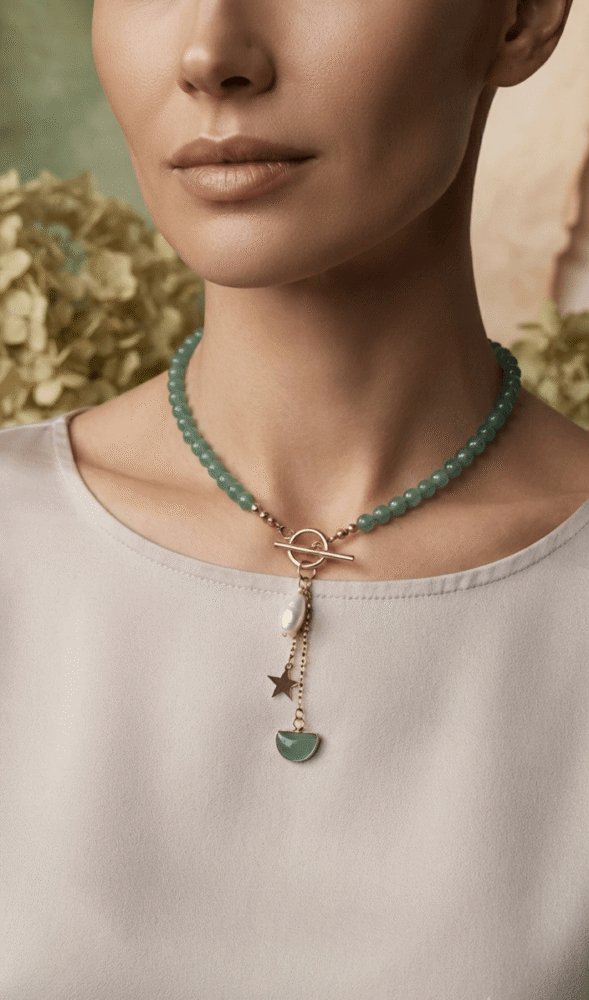 Aventurine Collier Vert Tendre