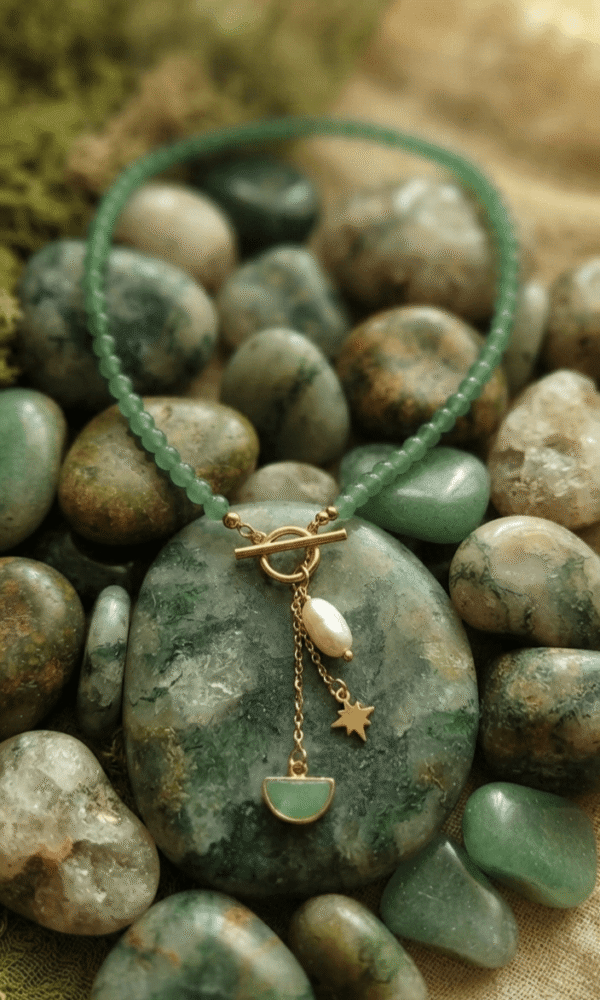 Aventurine Collier Vert Tendre