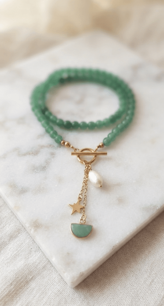 Aventurine Collier Vert Tendre