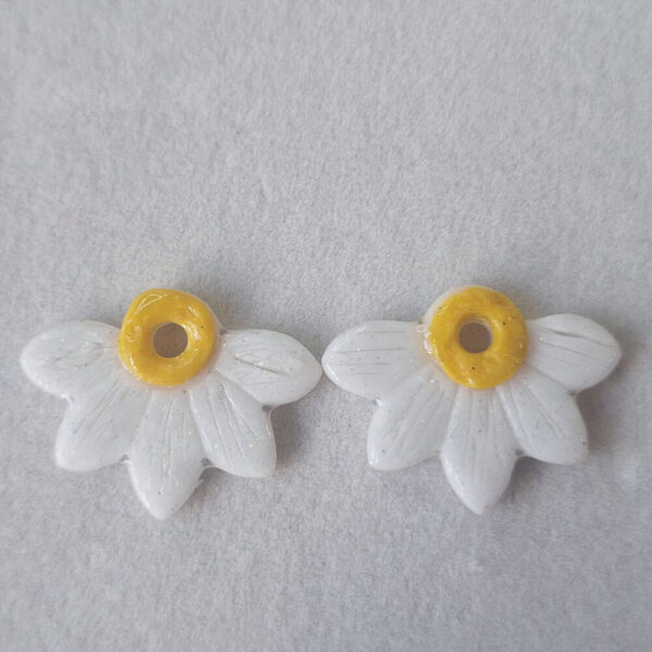 pate Fimo Pampille demi fleurs