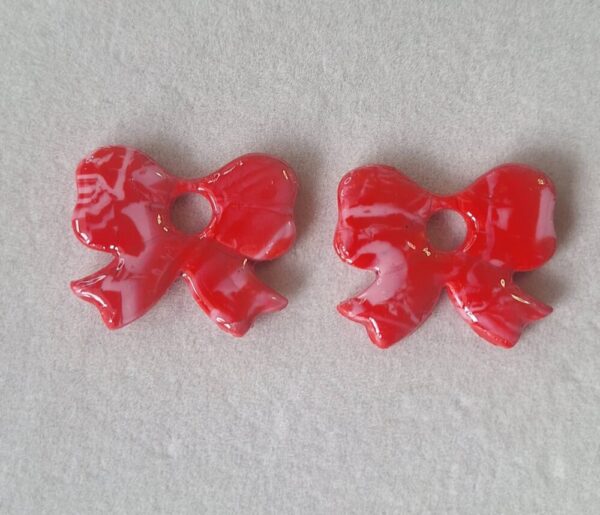 pate Fimo Pampilles Nœud Rubis