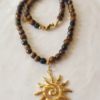 Collier Aura Solaire & Perles Terres Chaudes