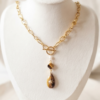 Oeil de Tigre Collier Éclat Solaire & Perles de Pluie