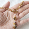 Oeil de Tigre Collier Éclat Solaire & Perles de Pluie