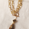 Oeil de Tigre Collier Éclat Solaire & Perles de Pluie