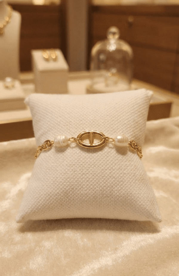 perles d'eau douce Bracelet Odyssée Dorée