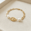 perles d'eau douce Bracelet Odyssée Dorée