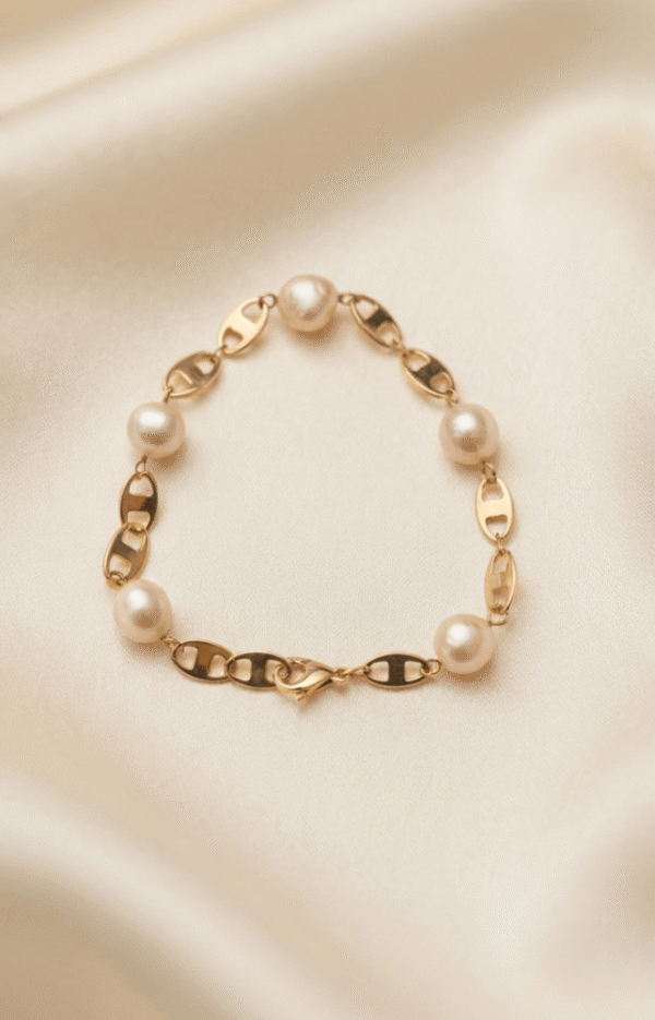 perles d'eau douce Bracelet Odyssée Dorée