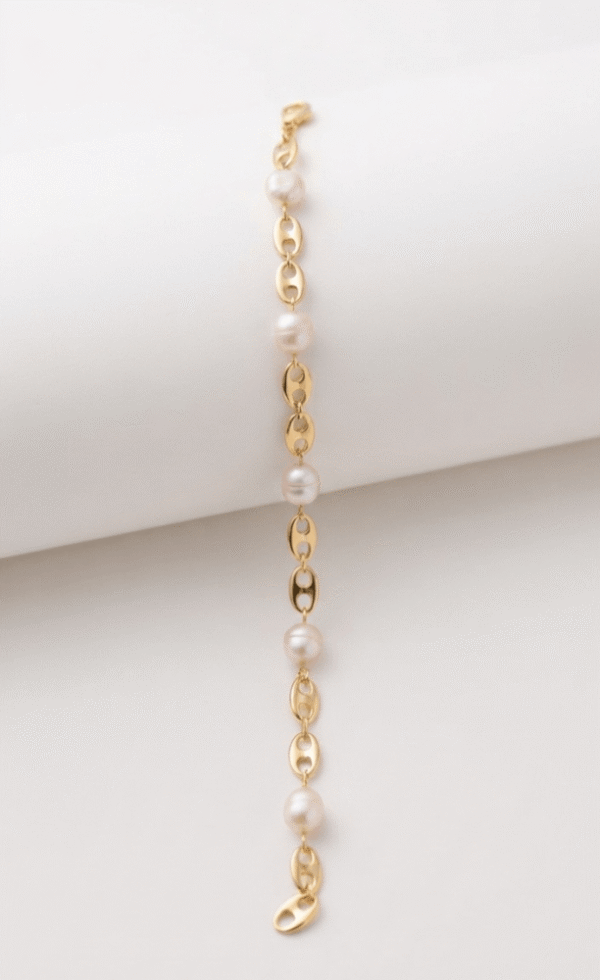 perles d'eau douce Bracelet Odyssée Dorée