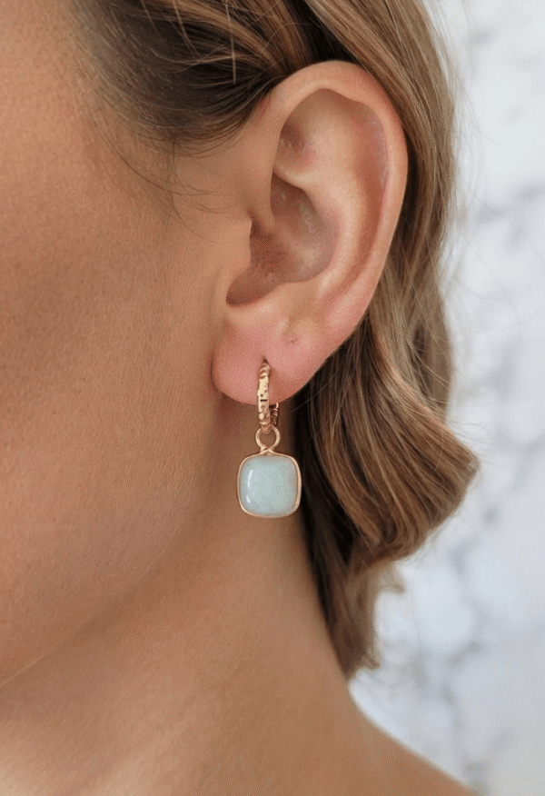 Amazonite Boucles d'oreilles Douceur Aquatique