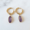 Améthystes Boucles d'oreilles Douceur Sereine