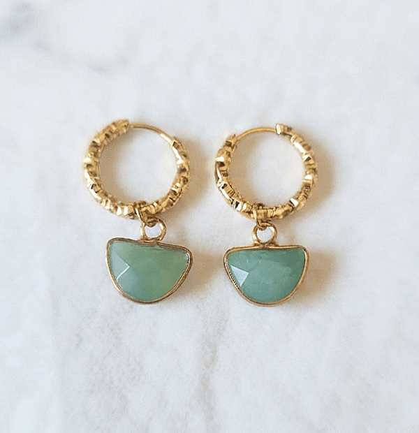 Boucles d'oreilles Oasis Verte