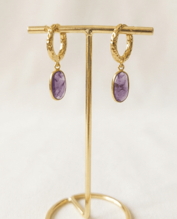 Améthystes Boucles d'oreilles Douceur Sereine