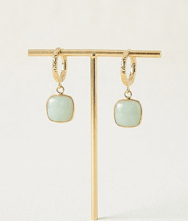 Amazonite Boucles d'oreilles Douceur Aquatique