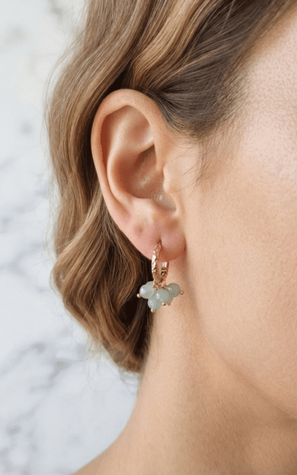 Aventurine Boucles d'oreilles Cascade Végétale