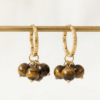 Oeil de Tigre Boucles d'oreilles Cascade Solaire
