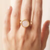quartz rose Bague Quartz Rose