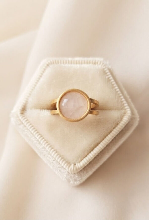quartz rose Bague Quartz Rose