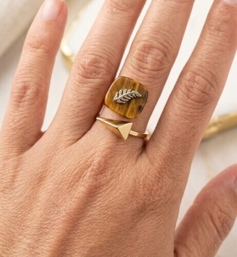 Bague Œil de Tigre-L'Protectrice
