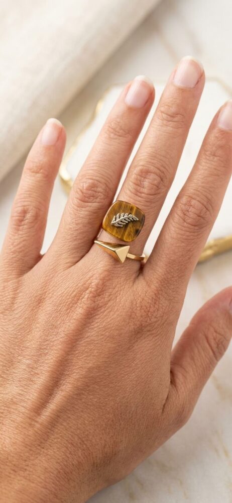 Bague Œil de Tigre-L'Protectrice