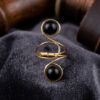 Bague Dualité Onyx – Force & Élégance