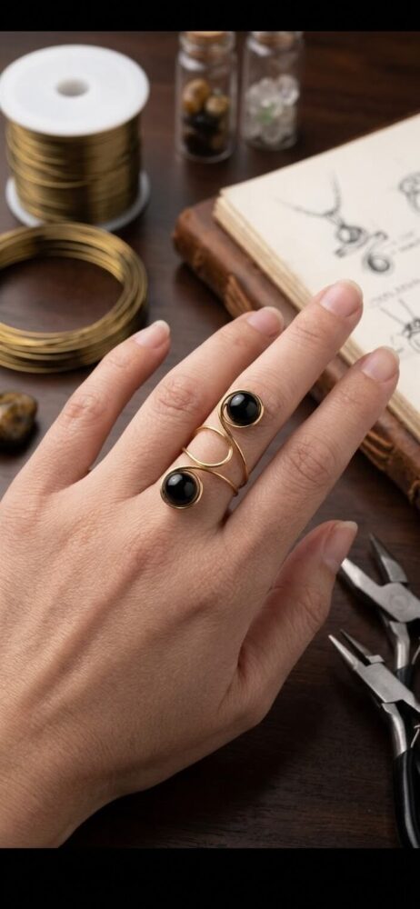 Bague Dualité Onyx – Force & Élégance