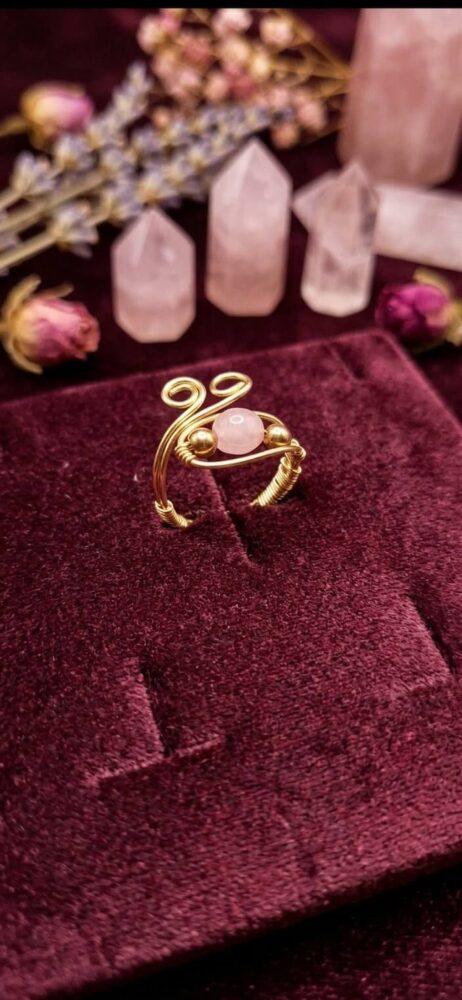 Bague Douceur Rosée – Quartz Rose