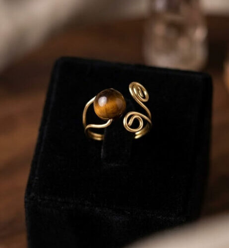 Bague Regard Solaire – Œil de Tigre