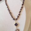 Collier en Grenat Rouge & Améthyste -Harmonie Précieuse
