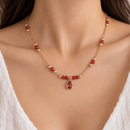 Collier Cornaline